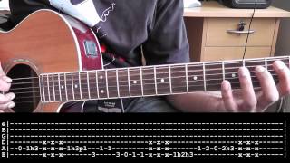 Taylor (Jack Johnson) Intro Guitar Cover + Tabs and Slow Motion Lesson