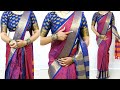 Cotton Silk Saree Draping Tricks For Beginners Step By Step Cotton Silk Saree Wearing Sari
