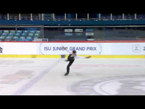 ISU 2014 Jr Grand Prix Zagreb Men Short Program Alexander BOROVOJ HUN