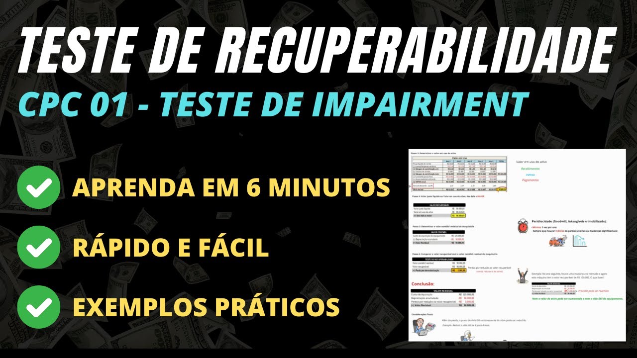 Impairment e Teste de Recuperabilidade em 6 minutos CPC 01
