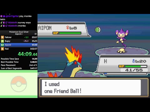 Pokemon Soul Silver Aipom+ Speedrun in 3:49:58 [Current WR]