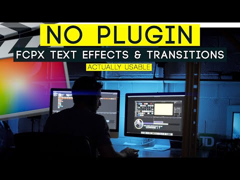 Final Cut Pro X // Beginner Text Animations No Plugin // Transitions + Effects