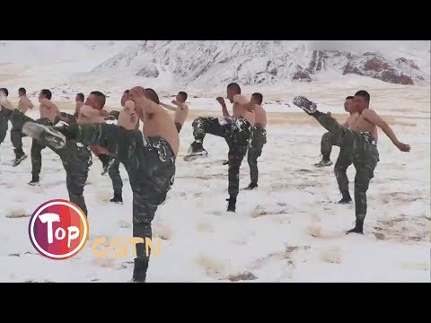 Les soldats chinois s’entraînent dans un froid glacial !