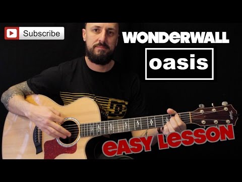 How to play Oasis Wonderwall easy beginners lesson