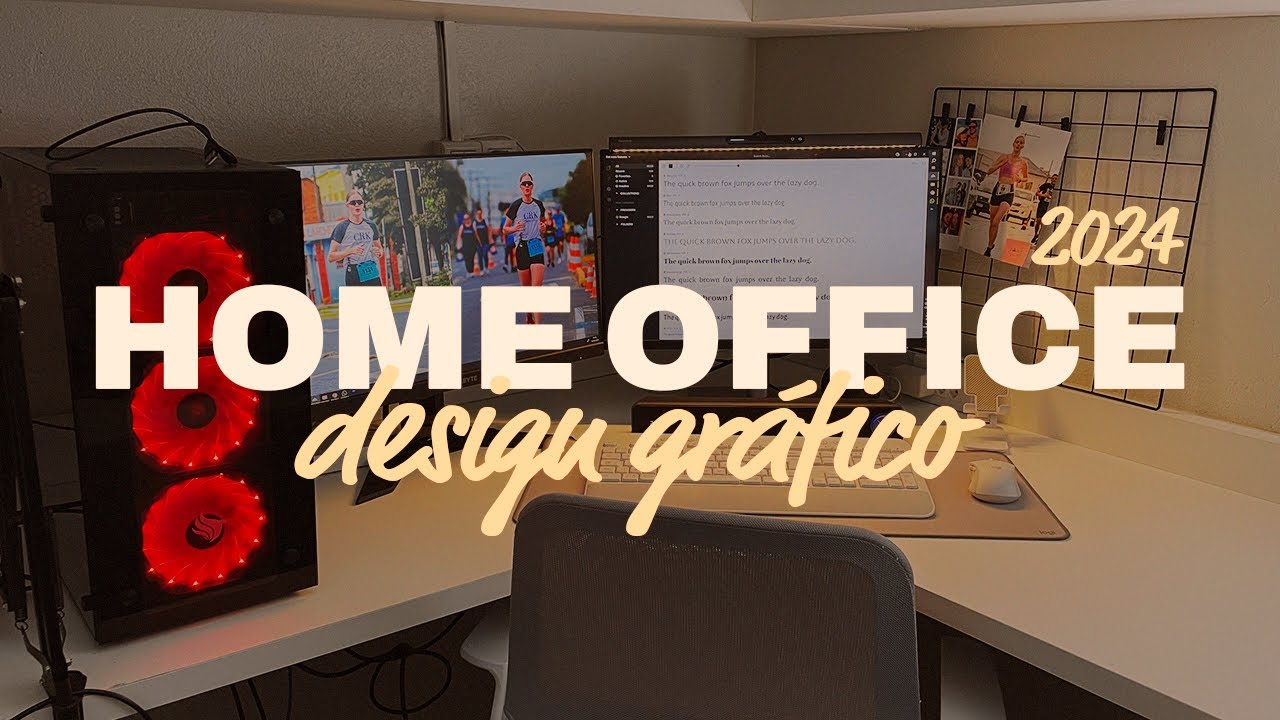 Tour pelo meu Home Office Atualizado TUDO QUE EU USO como DESIGNER GRÁFICO