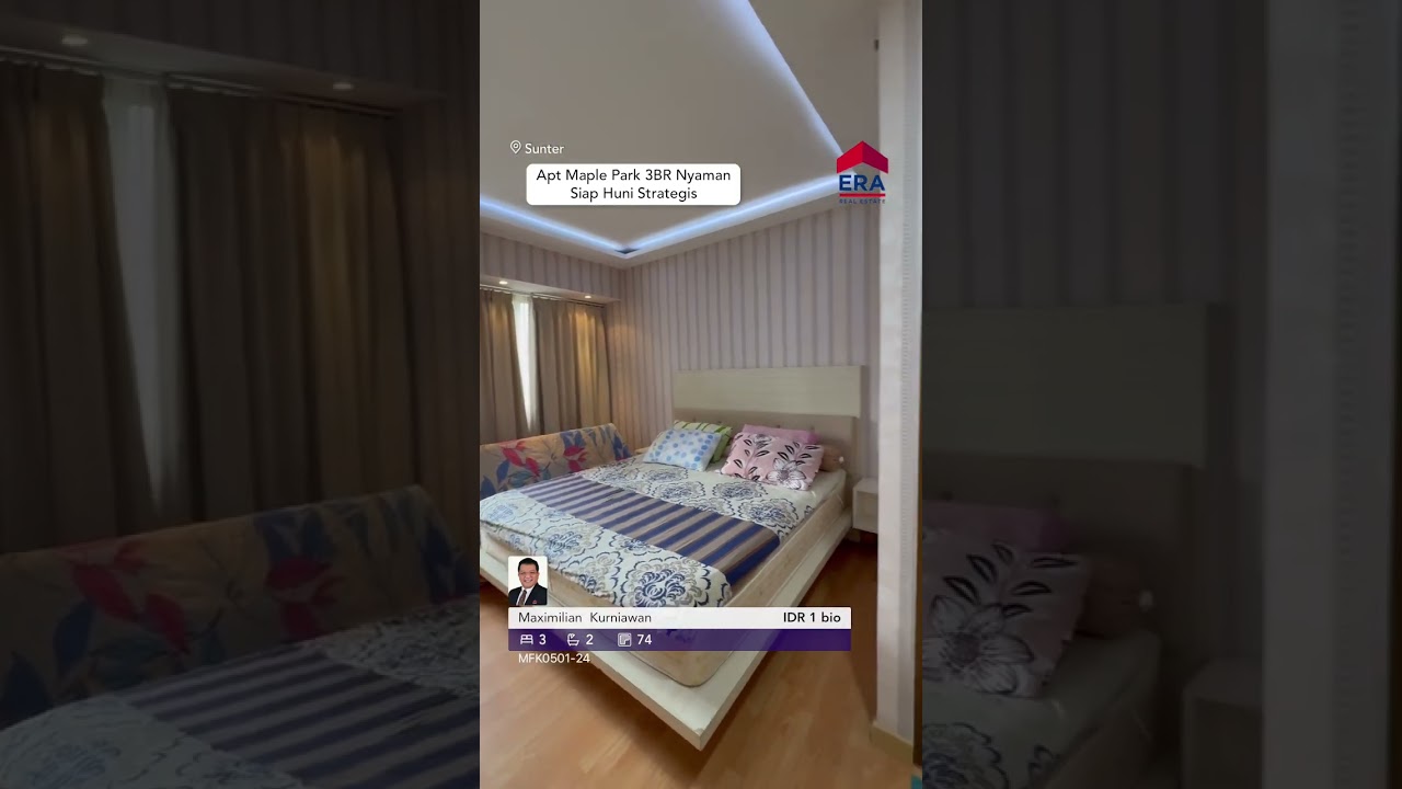 Apt Maple Park 3 Br Turun Harga Di Sunter Siap Huni Strategis!