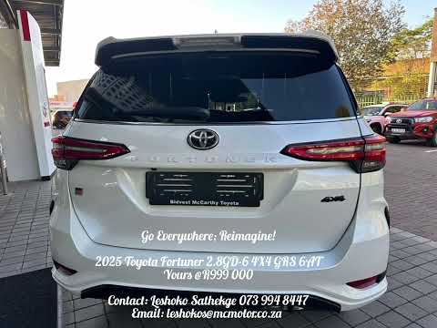 Introducing the 2025 Toyota Fortuner 2.8GD-6 4X4 GR-S 6AT—where adventure meets luxury.