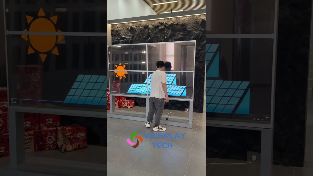 55inch Transparent OLED Touch Display Video Wall #transparentdisplay #oledtransparent #ai #aiavatar