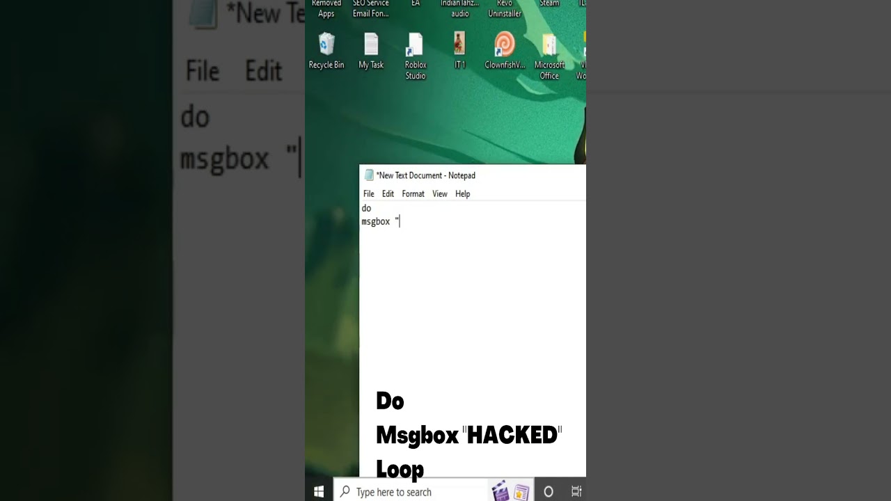 .VBS Computer Prank #shorts