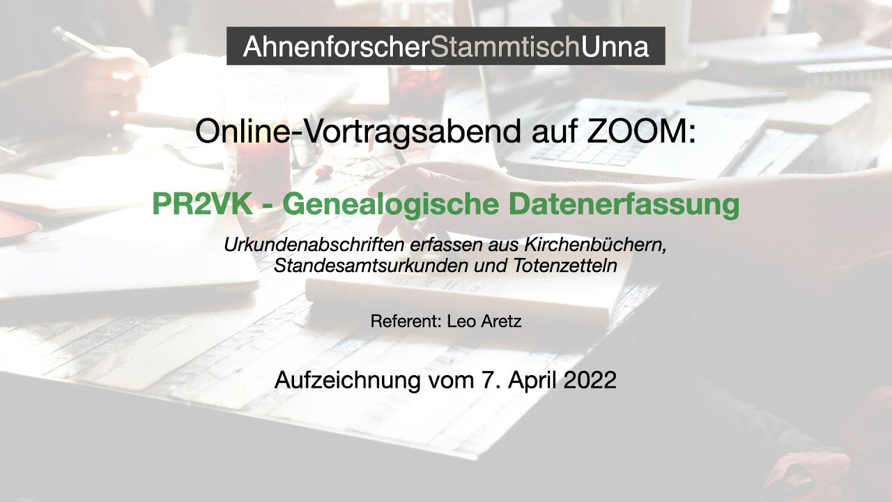 PR2VK - Genealogische Datenerfassung