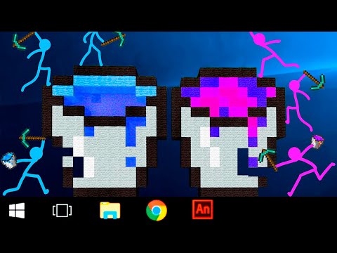 Stickman vs Minecraft ~ GIANT PORTAL INVENTORY Cartoon / Animation vs Minecraft Stick Man FIGHT