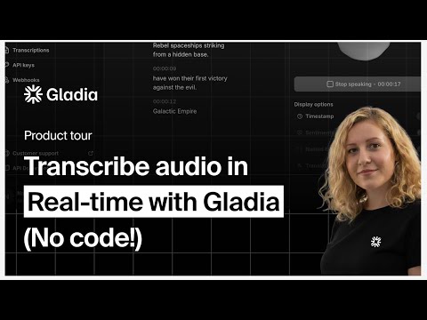 Transcribe Audio in Real-Time (No Code!) with Gladia | Playground Walkthrough