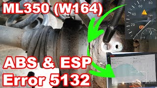 Mercedes ML350 ABS and ESP lights on, plus a come back... Fault finding and repair.