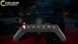 6 Gang Grab Handle Switch Panel for Jeep Wrangler JL 2018-2023 Wirele