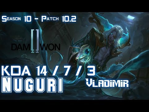 DWG Nuguri VLADIMIR vs AKALI Top - Patch 10.2 KR Ranked