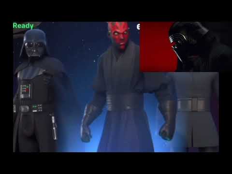 Darth Vader, Maul and Kylo playing Fortnite
