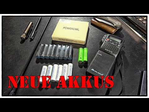 CB-Funk - Midland Alan 42 DS / Neue AA Akuus  (Powerowl) für das Handfunkgerät (Funk-Vlog-9)