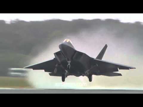 O melhor caça do mundo decolando F22 Raptor