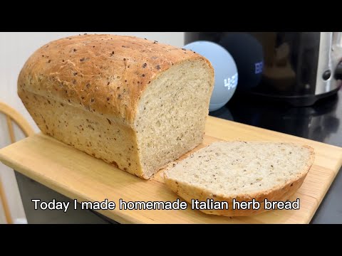 Homemade Italian herb bread recipe #bread #baking #recipe