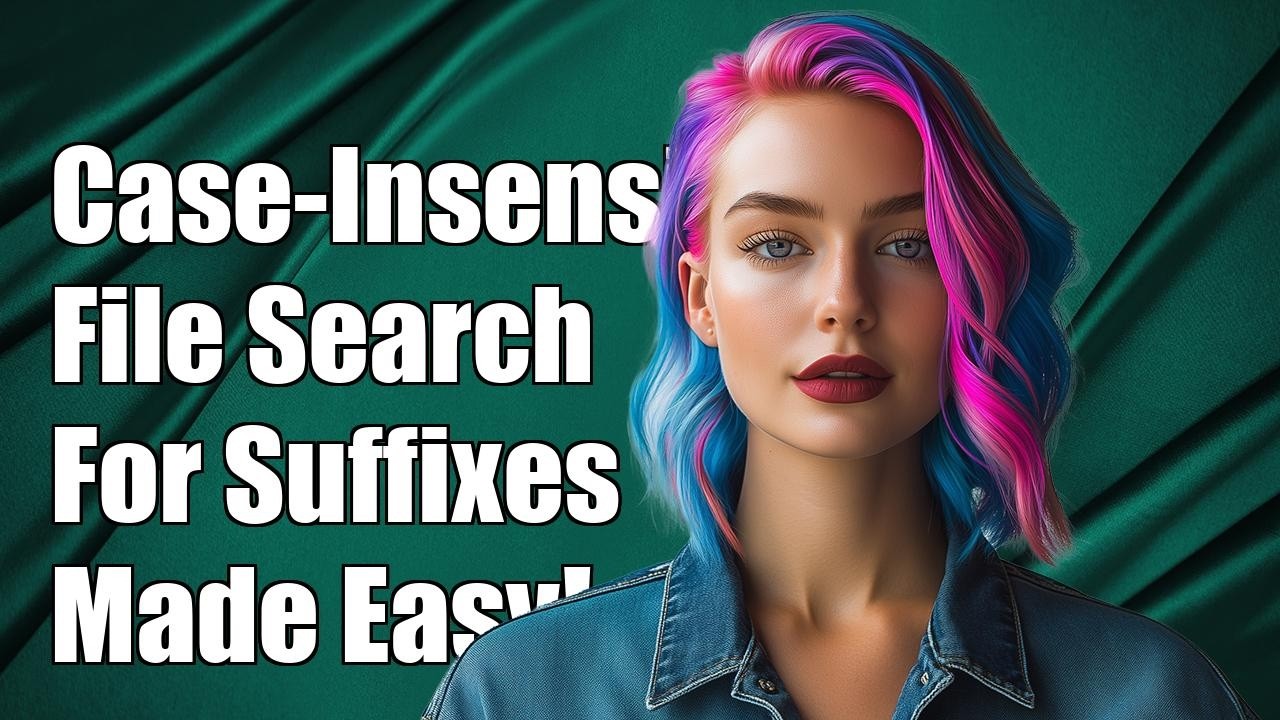 How to perform a case-insensitive search for files of a given suffix?