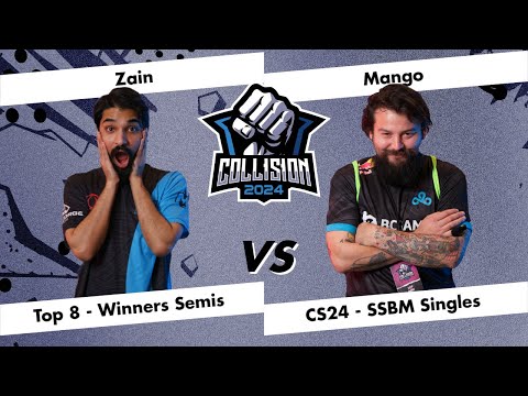 Collision 2024 - Zain (Marth) VS Mango (Falco) - Melee Top 8 - Winners Semi-Finals
