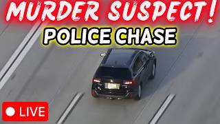 BREAKING: MURDER SUSPECT in Police Chase | Los Angeles California - Live