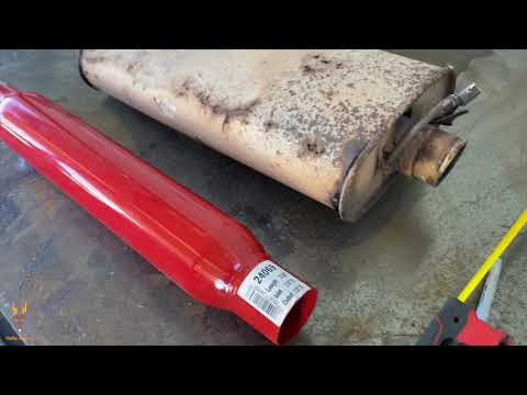 Jeep Cherokee XJ muffler delete Thrush exhaust 24069 glasspack & freehand tail pipe
