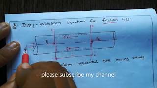 darcy weisbach equation derivation