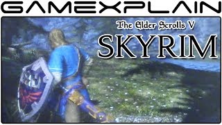 Playing with the Zelda: BotW Equipment in Skyrim Switch (Off-Camera)