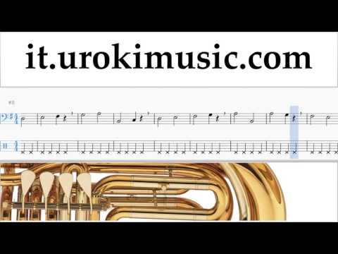 Lezioni di Tuba J. Balvin, Willy William - Mi Gente Tutorial Spartito Parte#1 um-i276