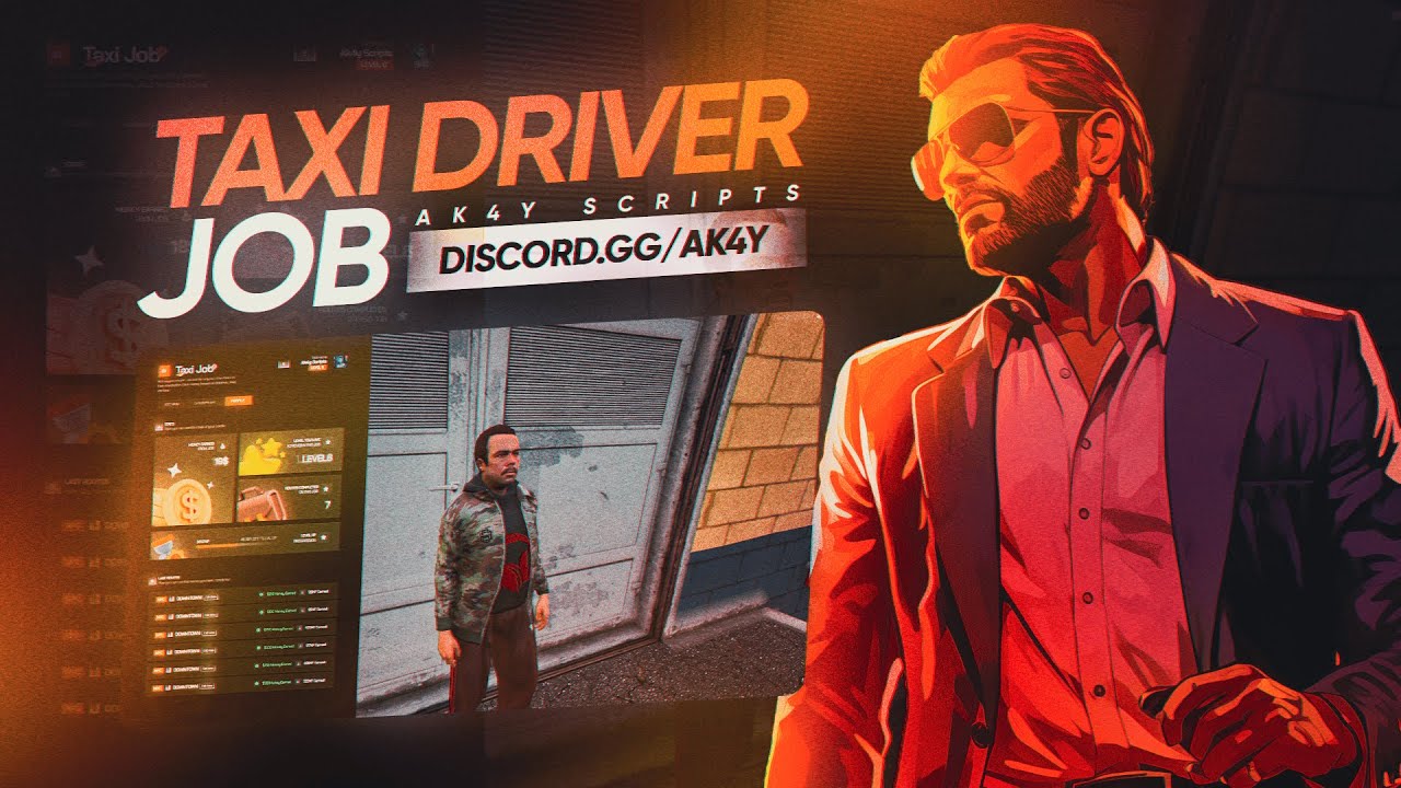 FiveM | Taxi Job Script (Level & Mission & Taximeter & Air Conditioner)