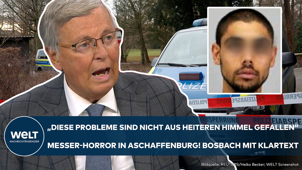 ASCHAFFENBURG: “Problems didn't come out of the blue” Bosbach speaks out on the knife horror