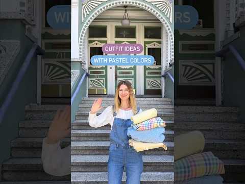 Outfit ideas with pastel colors. Styling easy OOTDs #fashion #ootd #sezane #styleblogger #colorful
