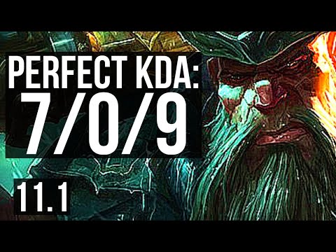 GANGPLANK vs SHEN (TOP) | 7/0/9, 1.4M mastery, 400+ games, Godlike | EUW Master | v11.1