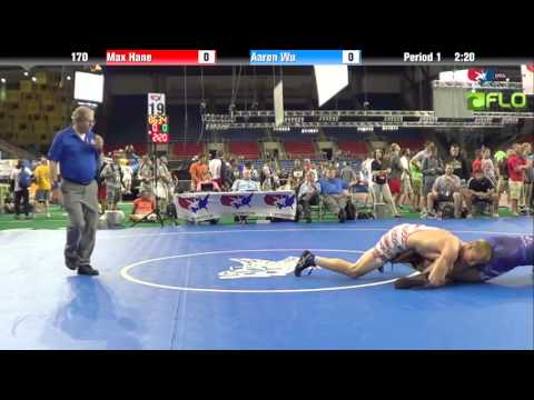 Junior 170 - Max Hane (Oregon) vs. Aaron Wu (California)