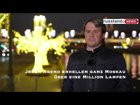 Jeden Abend erhellen ganz Moskau über eine Million Lampen