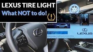 Lexus RX350 Tire light fix-WHAT NOT TO DO-Toyota-TPMS-Low Pressure Warning Monitor