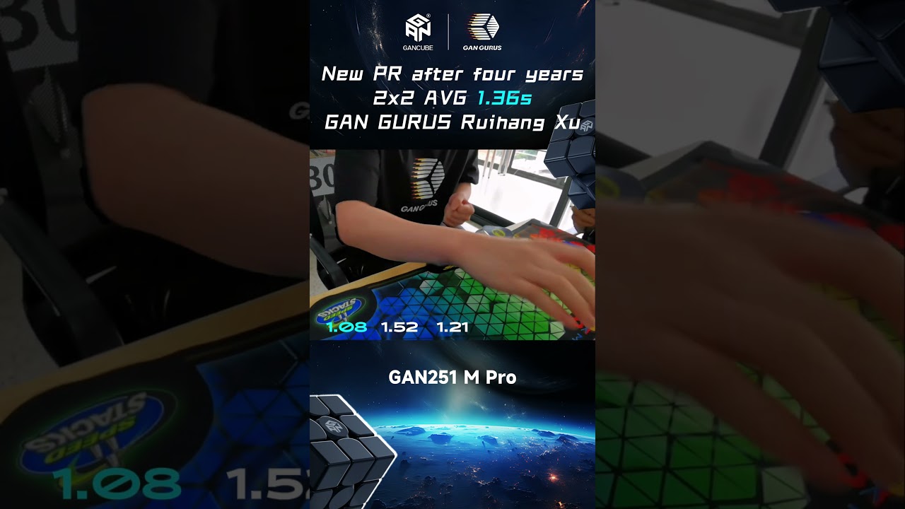 GANCUBE - 1.36s 2x2 AVG PR 𝐑𝐮𝐢𝐡𝐚𝐧𝐠 𝐗𝐮