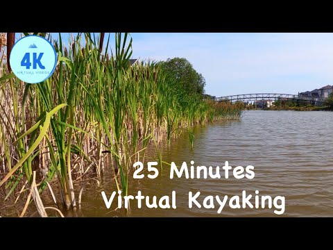 Virtual KAYAKING - 25 Minutes -  Canals - 4K