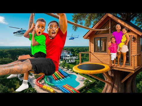 FUNNYMIKE FAMILY NEW HOUSE TOUR! *We Got A ZipLine*
