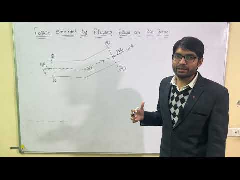 Force exerted by fluid on pipe bend