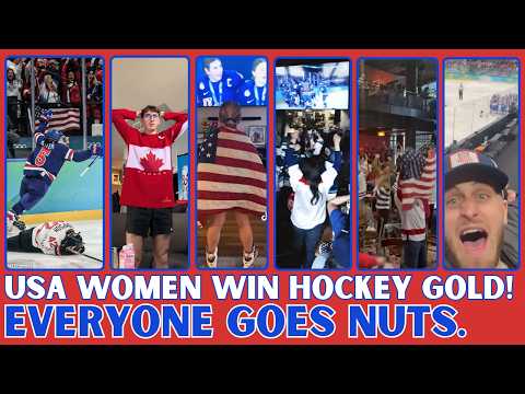 USA Women Win Hockey Gold in Milan! 🥇 Everyone Goes Nuts (Wild Olympic Reactions)