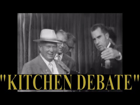 JULY 24, 1959 " KITCHEN DEBATE " BETWEEN NIKITA KHRUSHEV & VICE PRESIDENT RICHARD NIXON 65394