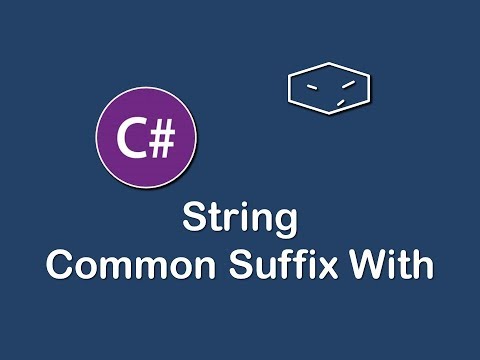 string common suffix with in c
