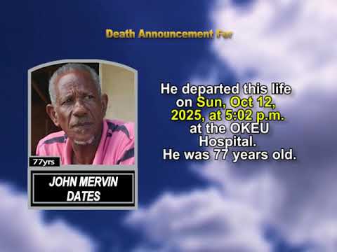 John Mervin Dates Short Obituary