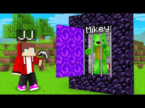 JJ Trapped Mikey in Secret Portal Prison (Maizen)