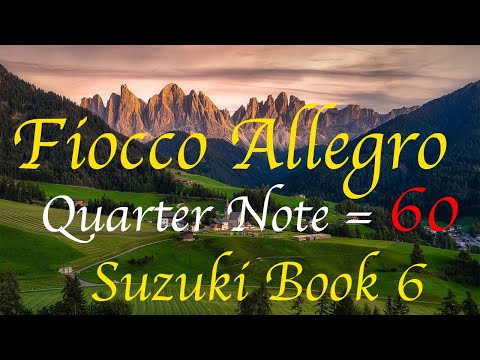 Allegro by Fiocco, Slow Practice Quarter Note = 60