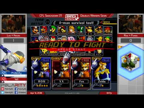 CFL Smackdown 171 Melee - Lad + Krudo vs Ridz + Panda - Doubles Winners Semis