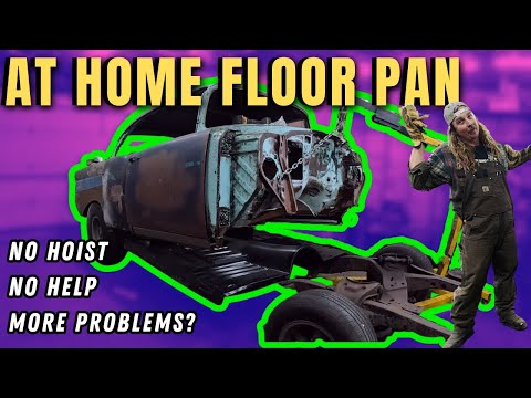 10 Minute Floor Pan Install! 1 Man, No Lift - Worlds Worst 1957 Chevrolet
