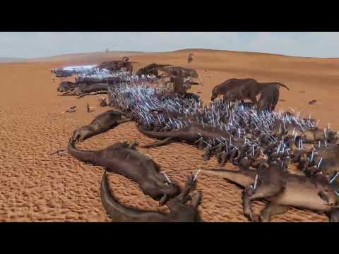 200 T-REX vs 10.000 LASER KNIGHT | ULTIMATE EPIC BATTLE SIMULATOR 2